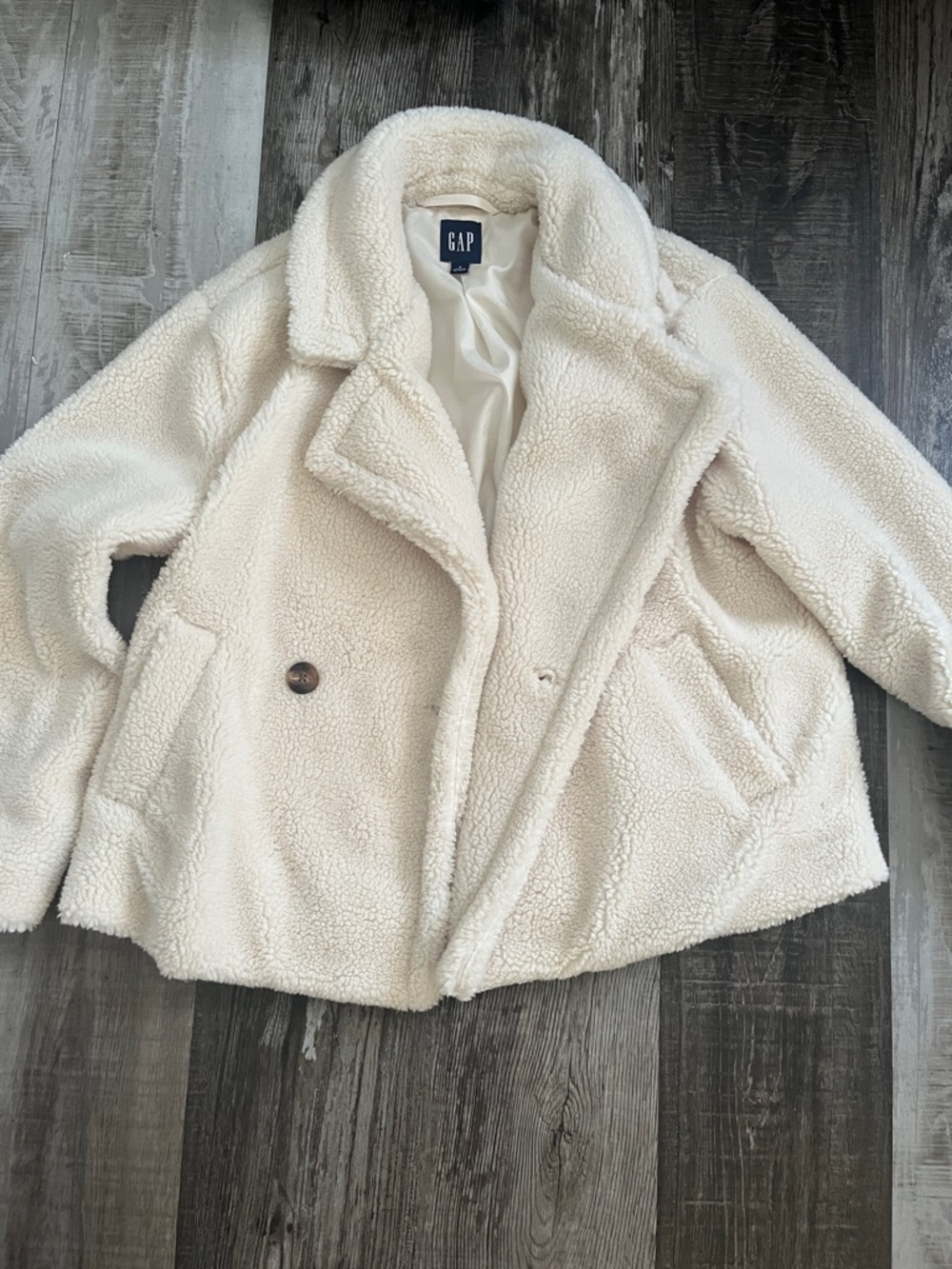 GAP Cream Sherpa Teddy Jacket